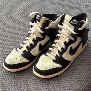 Rare Vintage Nike 2008 Dunk High Vntg 'Sail Black'